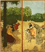 Edouard Vuillard Public Gardens.Little Girls Playing and The Examination oil painting on canvas